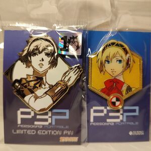 Persona 3 Portable Aigis Enamel Pins Set Of 2 Official Atlus Collectible Badges